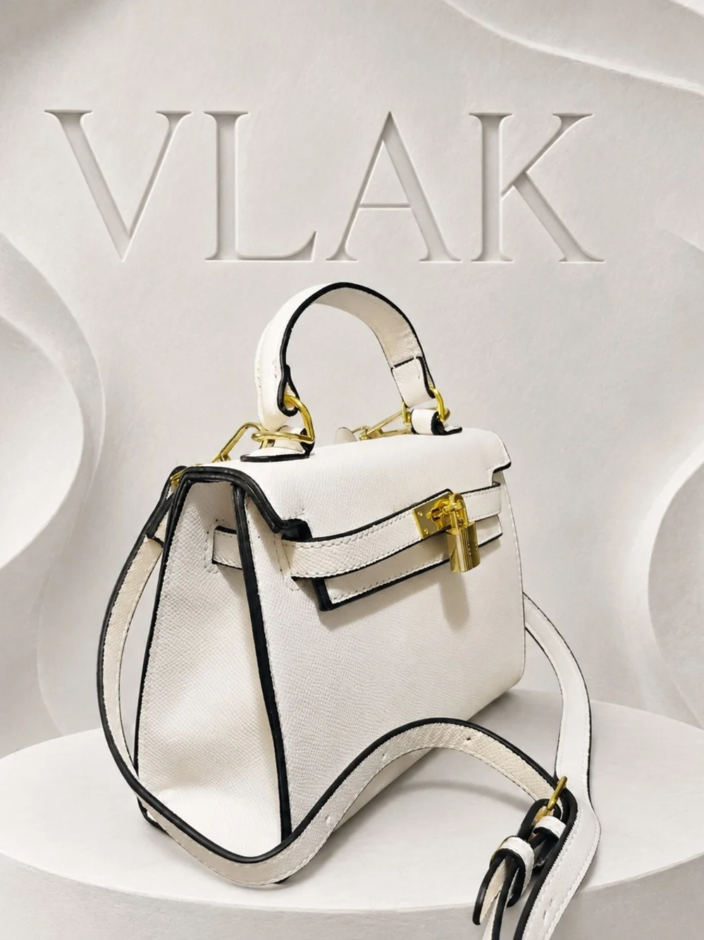 White Structured Satchel + Trina Turk Wallet – Satchel w/ Cosmetic Imperfections